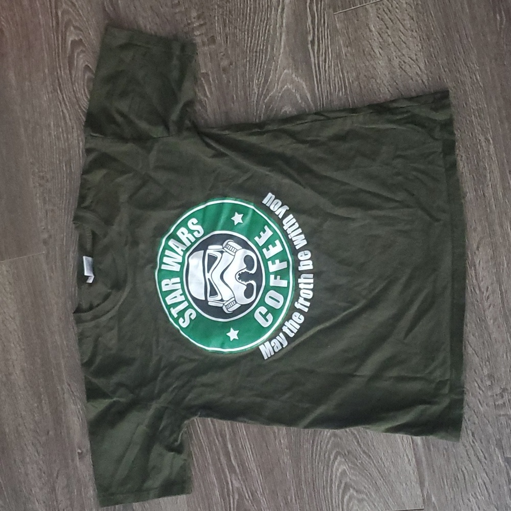 Star Wars Coffee May the Forth ne with you T shirt Large - Cotton Preshrunk